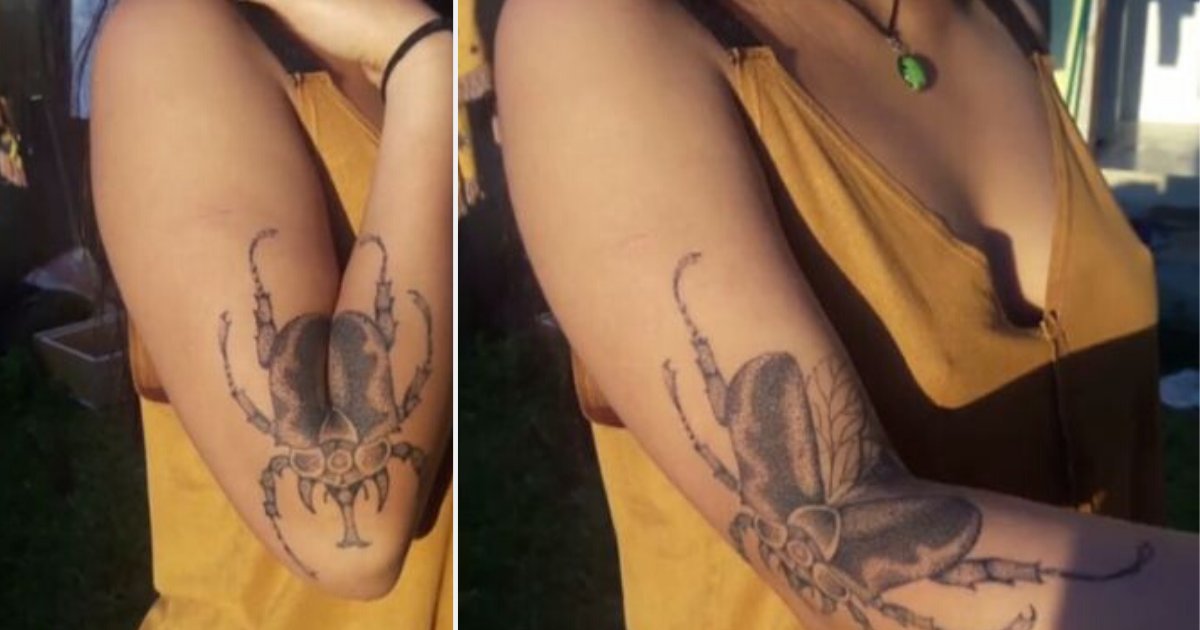 5 12.png?resize=1200,630 - Girl Shows Off Innovative and Bizarre Beetle Tattoo