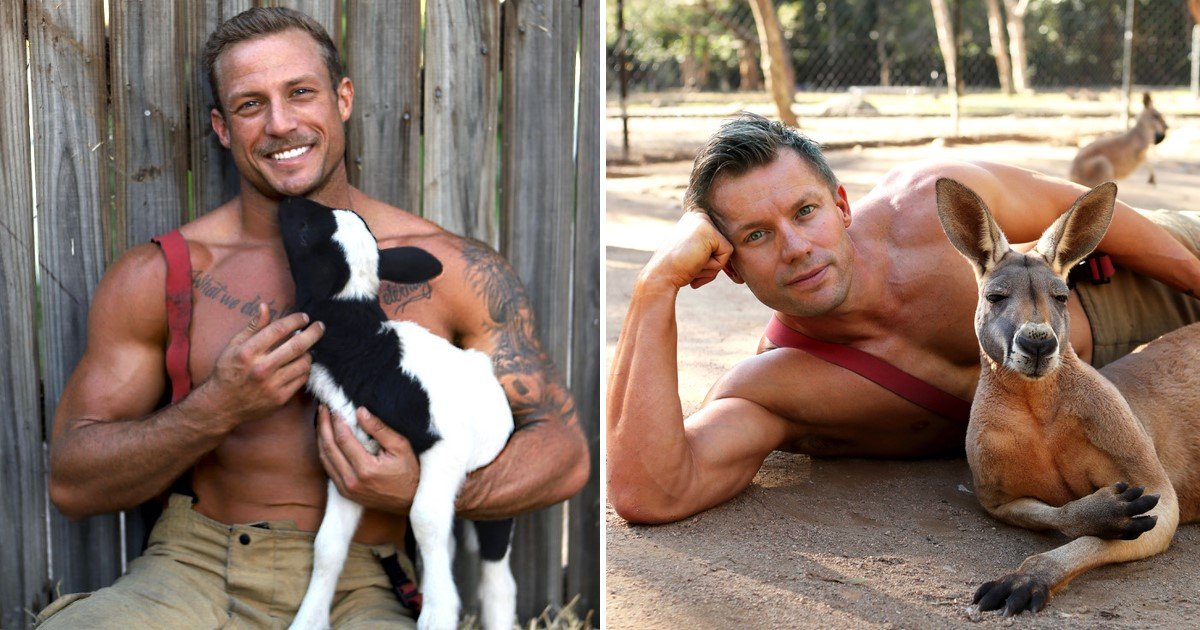 a 50.jpg?resize=1200,630 - Firefighters Posed With Animals For A Charity Calendar Photoshoot