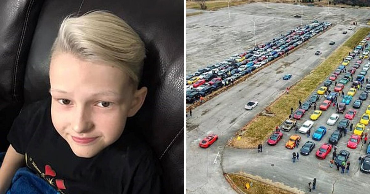 cars.png?resize=1200,630 - Des centaines de voitures de sport forment une procession spéciale lors des funérailles d'un garçon de 14 ans