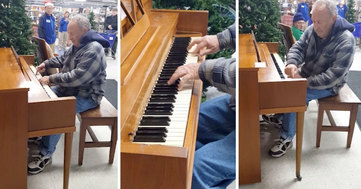 d12.jpg?resize=412,275 - Un homme âgé fait une performance incroyable en jouant du piano dans un supermarché