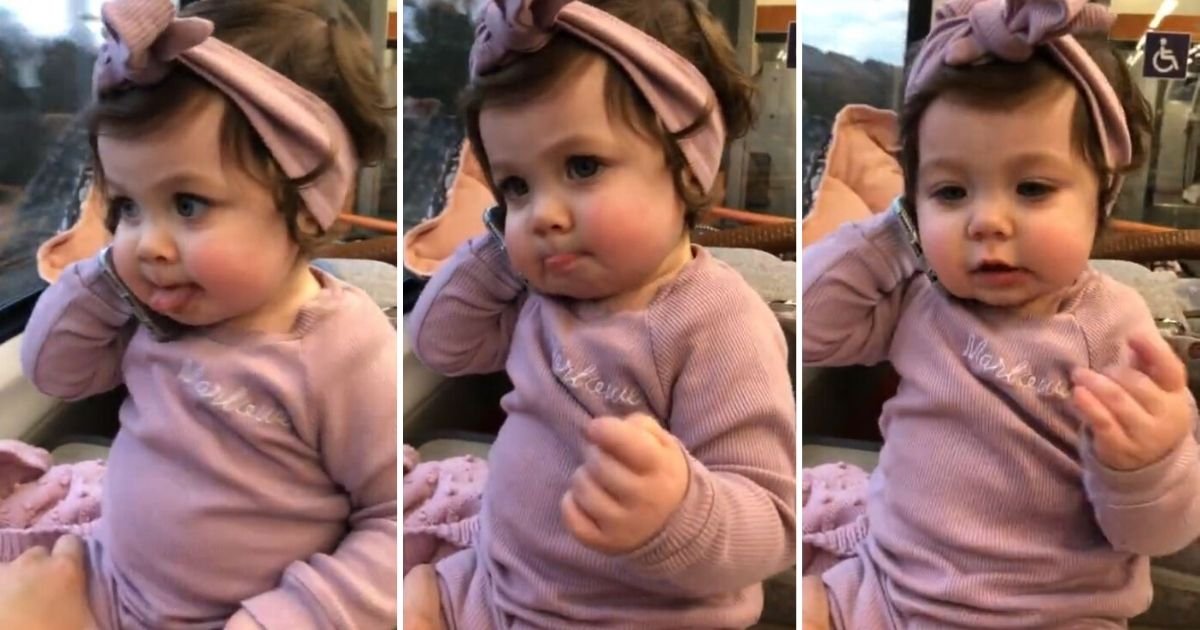 d4 4.jpg?resize=412,275 - An Adorable Baby Girl Talks to Her Father On The Phone