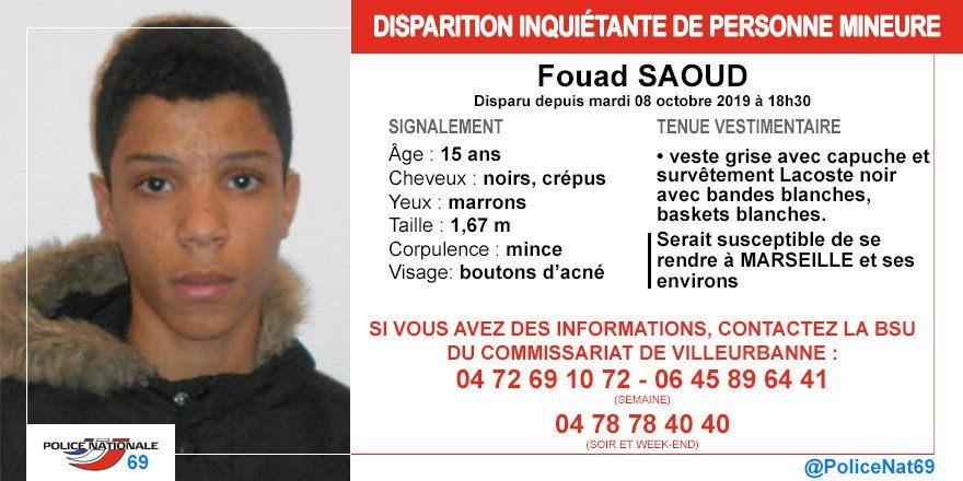 dispartion.jpg?resize=412,275 - Disparition: Fouad Saoud, 15 ans n'a plus donné signe de vie depuis le 8 octobre