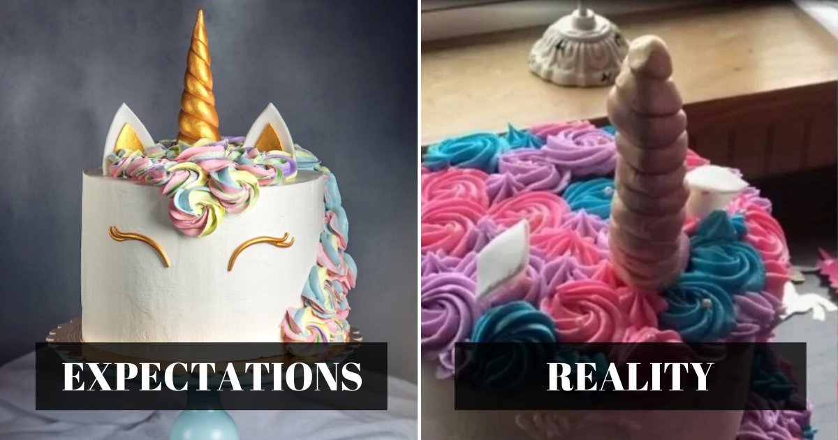 expectations 1.png?resize=412,275 - Mother Slammed Bakery For Charging Her $370 For ‘Embarrassing’ Unicorn Cake