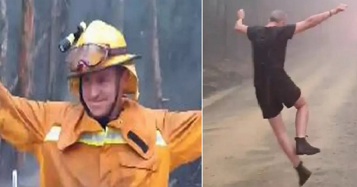 f3 5.jpg?resize=412,275 - Firefighters Welcome The Rain In The Bushfire Areas With Smiles And Dancing