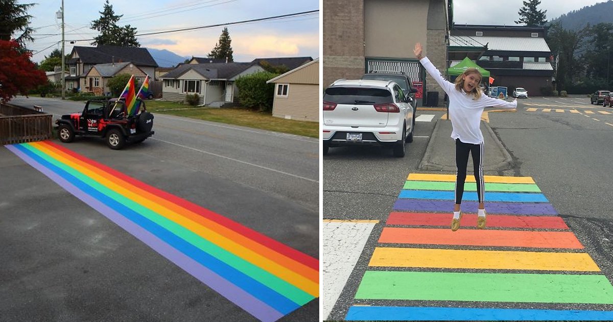 hahadf.jpg?resize=1200,630 - Des citoyens Canadiens ont peint 16 passages piétons aux couleurs LGBT