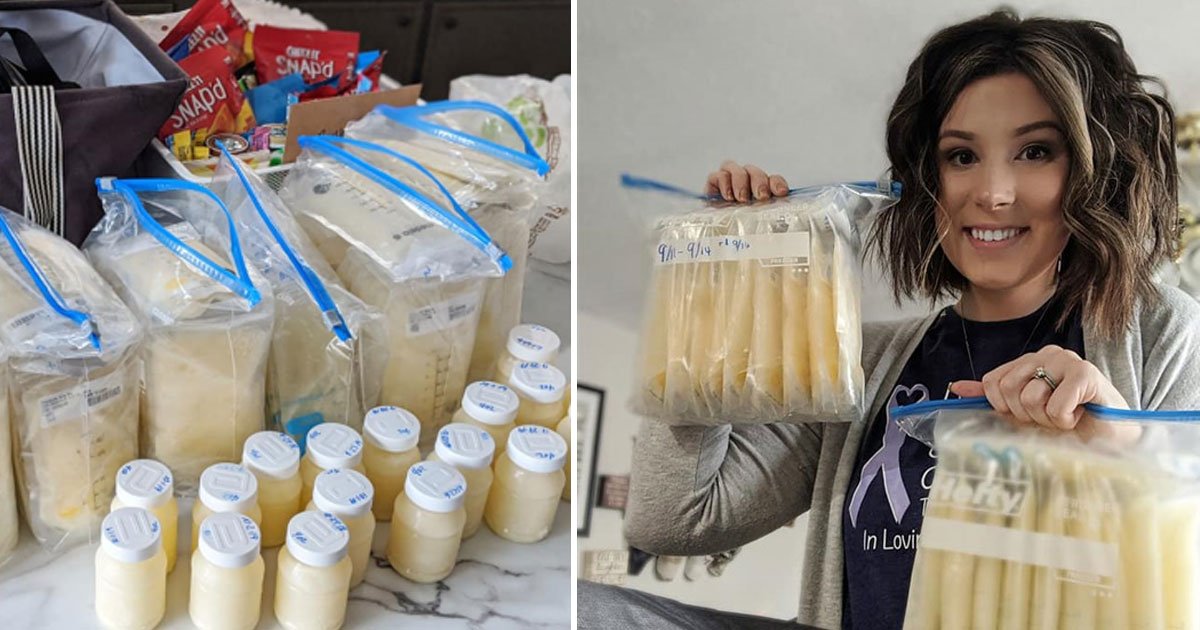 mother donated milk baby passed away.jpg?resize=1200,630 - Woman Spent 63 Days Pumping Breast Milk To Donate After Her Newborn Passed Away Three Hours After Being Born