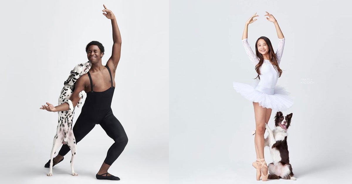 photographer husband and wife captured ballet dancers and dogs posing together and the result is amazing.jpg?resize=412,232 - Ballet Dancers And Dogs Got Together For An Amazing Photoshoot
