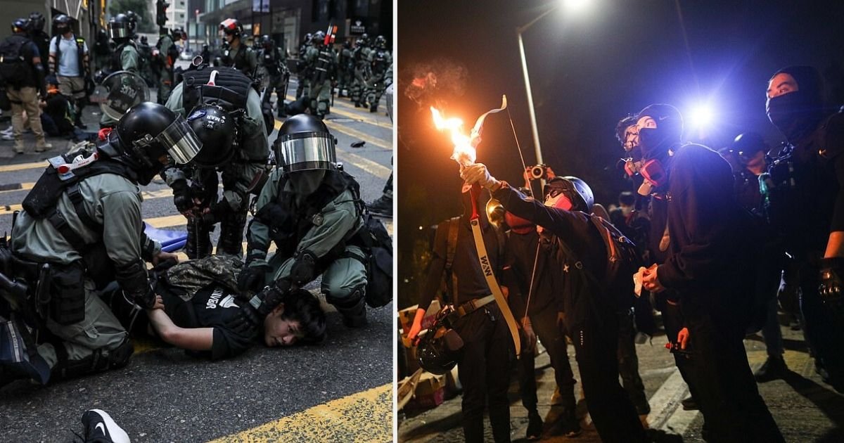 s5 6.jpg?resize=412,275 - Hong Kong Protesters Used Flaming Arrows and Bows In Clash With The Police