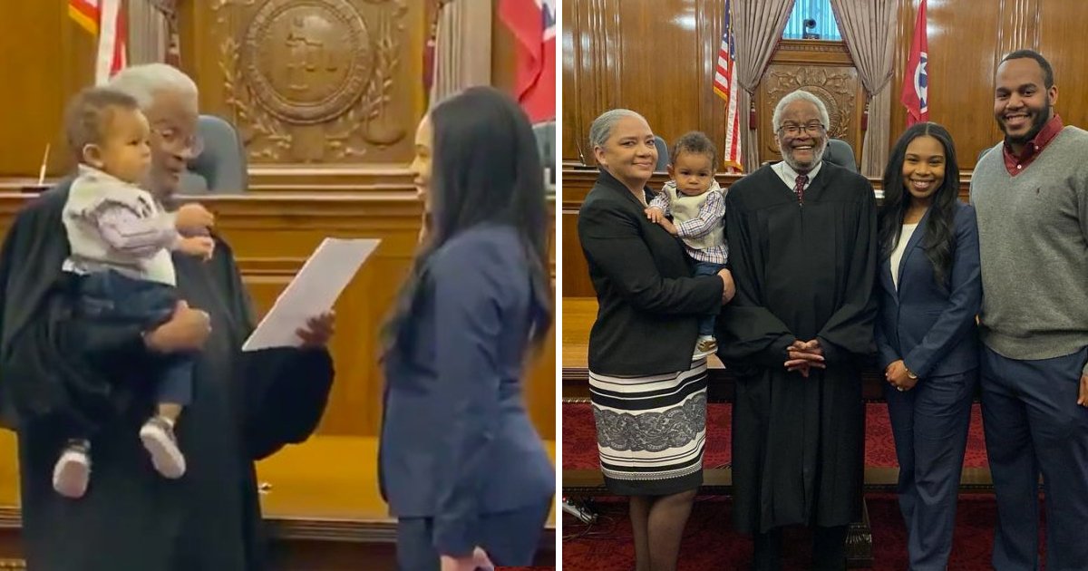 sdgdgsdg.jpg?resize=412,275 - A Judge Holds The Young Mom's Baby And Made Her Oath-taking Ceremony Extra-special