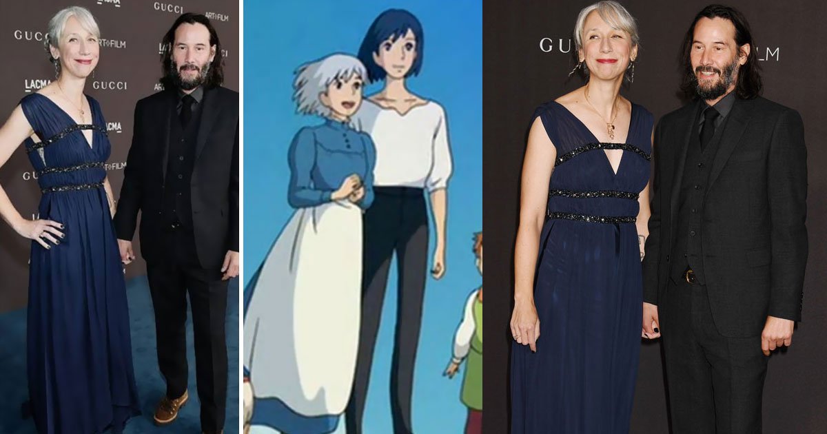 someone compared keanu reeves and his alleged girlfriend to howls moving castle characters.jpg?resize=1200,630 - People Found Resemblance Between Keanu Reeves And His Girlfriend And Characters From Howl’s Moving Castle