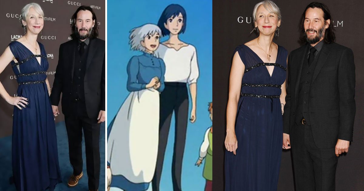 someone compared keanu reeves and his alleged girlfriend to howls moving castle characters.jpg?resize=412,275 - People Found Resemblance Between Keanu Reeves And His Girlfriend And Characters From Howl’s Moving Castle