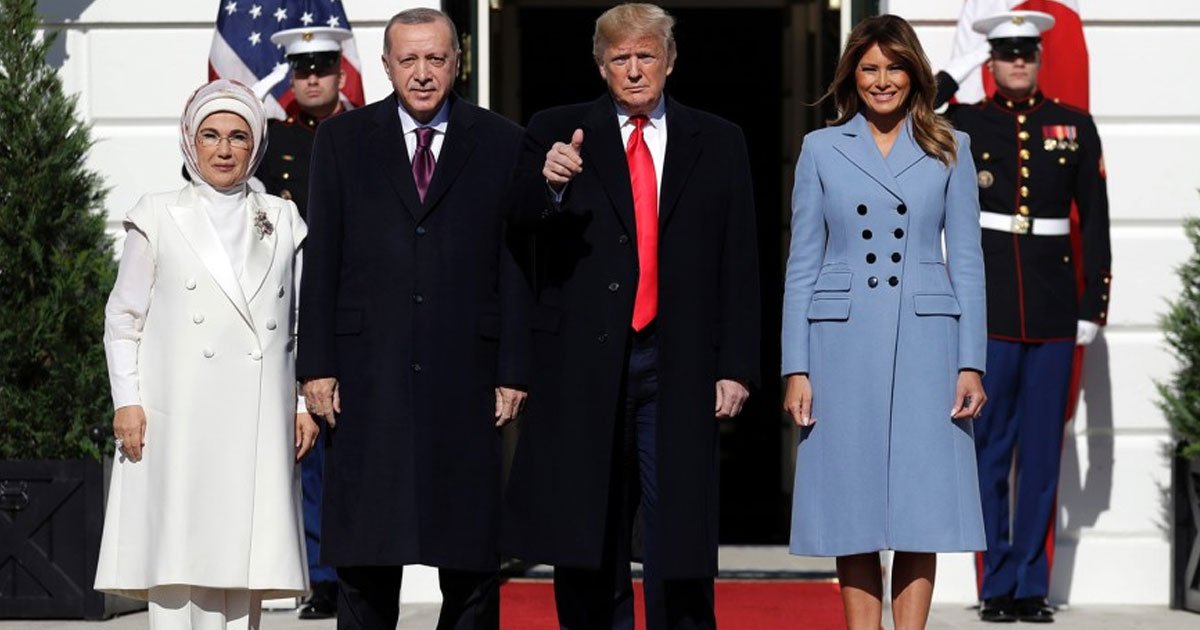 trump and melania welcomed turkish president recep tayyip erdogan and his wife to the white house.jpg?resize=412,275 - Trump And Melania Welcomed President Of Turkey And His Wife To The White House Amid Impeachment Hearings