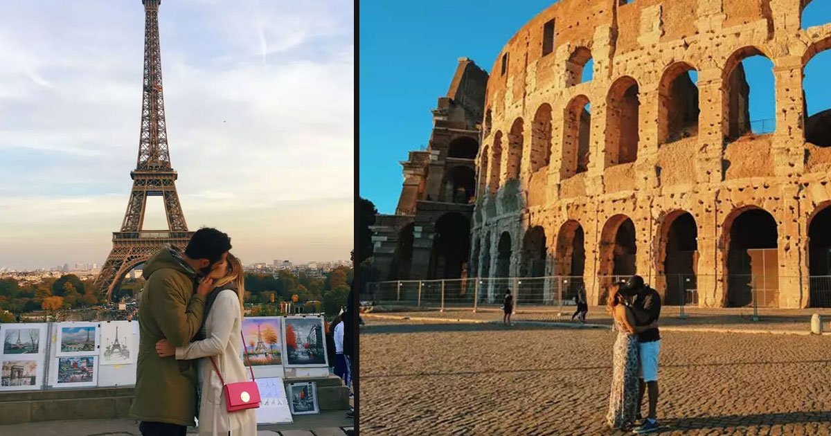 untitled 1 30.jpg?resize=1200,630 - Woman Asked Strangers To Take Romantic Photos With Her In Front Of Iconic Places