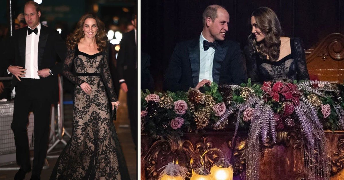 untitled 1 63.jpg?resize=412,232 - Kate Middleton était radieuse dans sa robe noire Alexander McQueen, avec le prince William lors du Royal Variety Performance