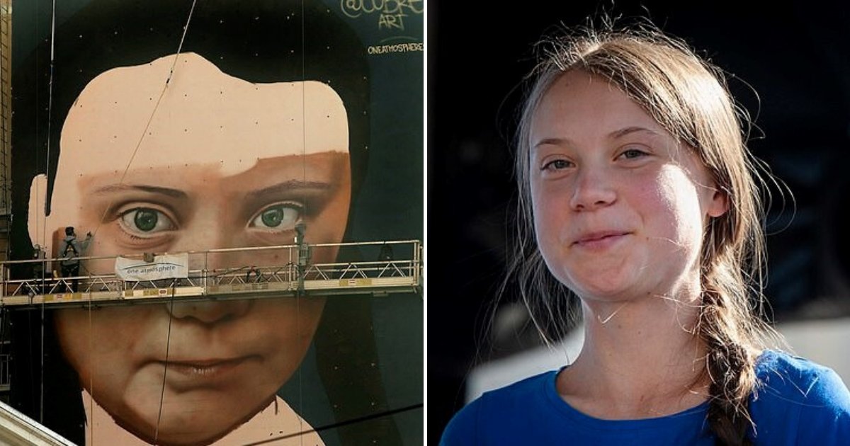 untitled design 2019 11 10t140159 432.png?resize=1200,630 - Une murale géante de la militante écologiste Greta Thunberg est apparue au centre-ville de San Francisco
