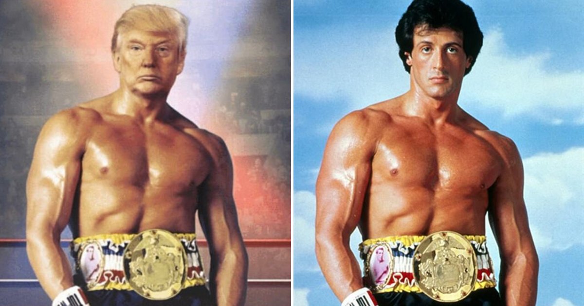 untitled design 2019 11 28t231425 451.png?resize=1200,630 - Donald Trump Photoshopped His Head On Rocky Balboa's Body And Tweeted The Masterpiece