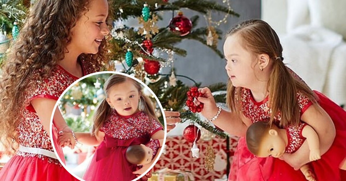 untitled design 74.png?resize=1200,630 - 4-Year-Old Girl With Down Syndrome Modeled For A Festive Catalog Photoshoot