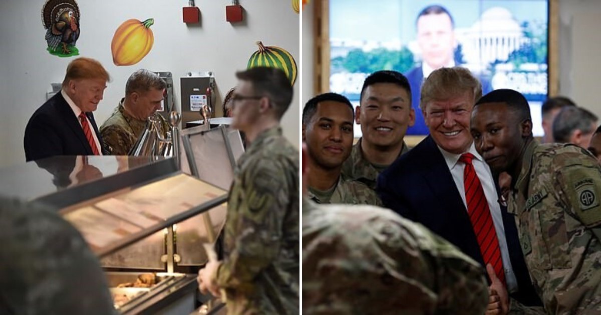 untitled design 9 1.png?resize=1200,630 - President Trump Served Turkey To Soldiers In Afghanistan During Surprise Thanksgiving Visit