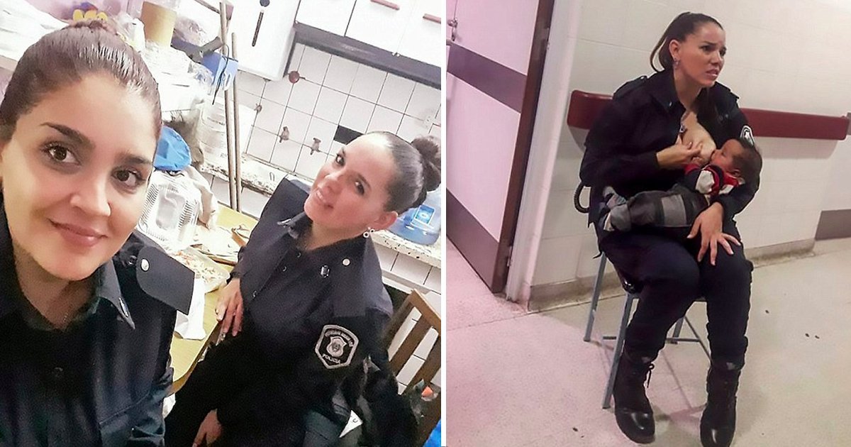 1 65.jpg?resize=412,275 - Esta Honorable Policia Argentina Alimenta A Bebé Desnutrido Porque El Personal Del Hospital Estaba "Muy Ocupado" Para Cuidarlo