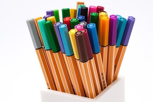 Colored Pencils, Felt Tip Pens, Color