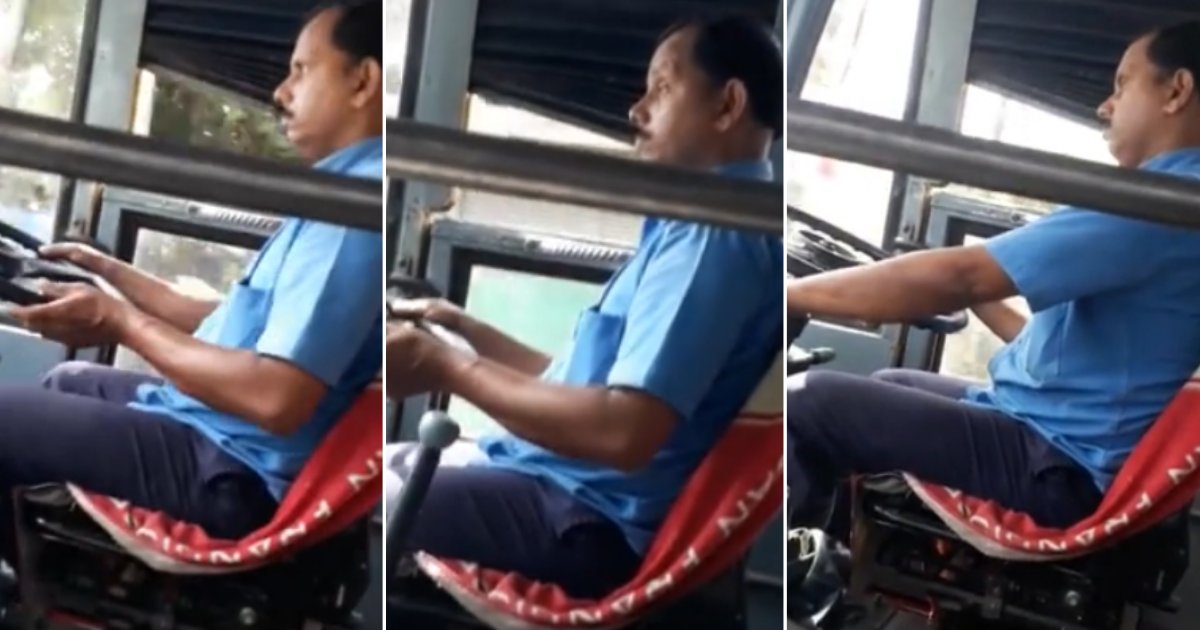 Bus Driver Is So Tired That He Almost Falls Asleep While Driving ...