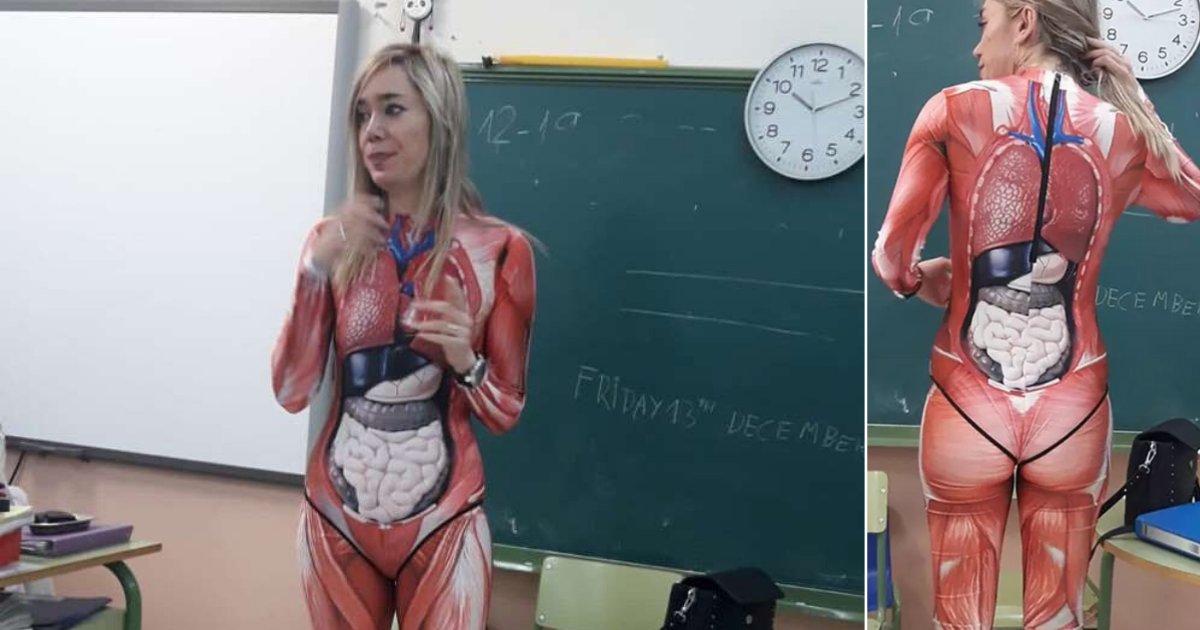 2 49.png?resize=1200,630 - A Dedicated Teacher Wore An Organ Bodysuit to Teach Anatomy, Alarmed Her Students