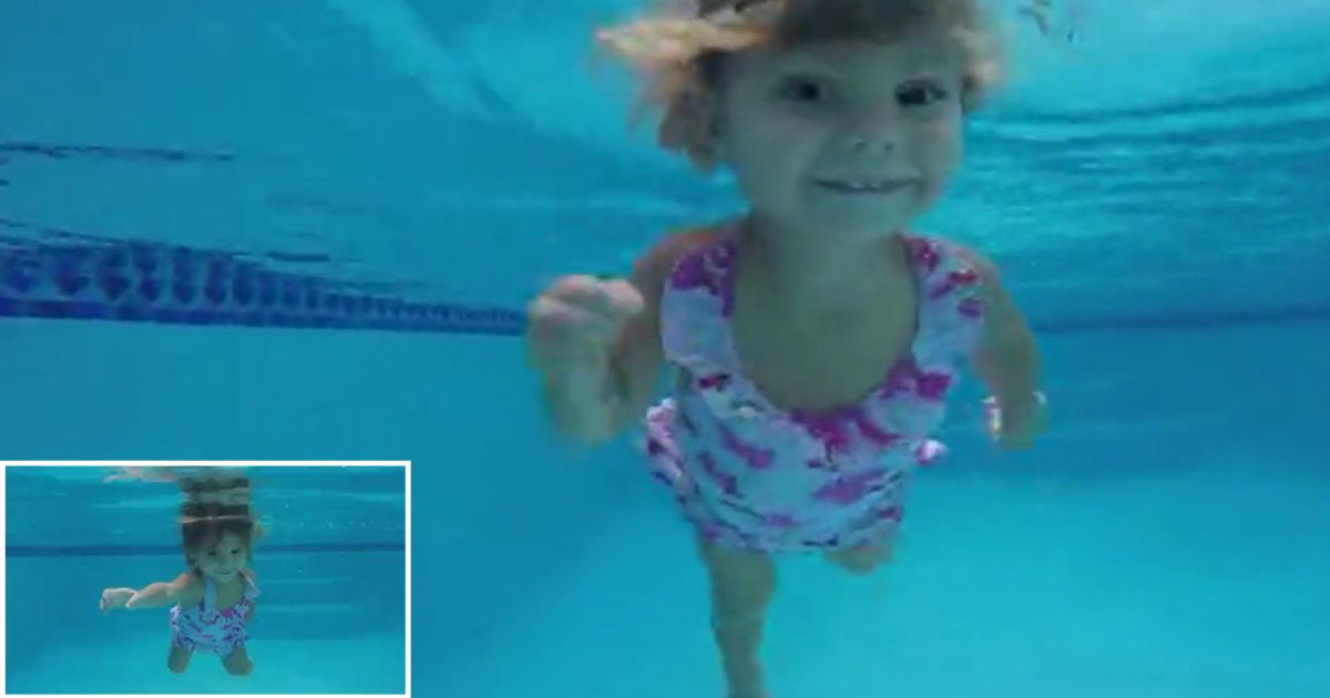 2 54.png?resize=1200,630 - Two-Year-Old Girl Plays In The Water Swimming Like A Mermaid