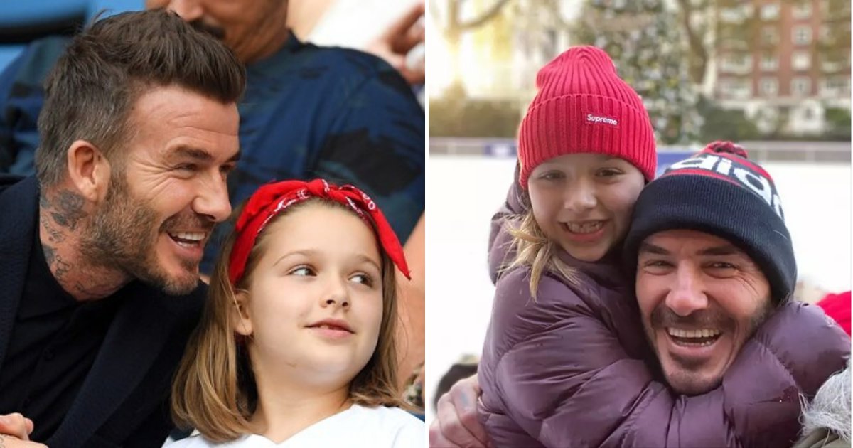 beckham6.png?resize=412,275 - David Beckham a partagé une autre photo de lui embrassant sa fille sur les lèvres malgré les critiques de l'année dernière