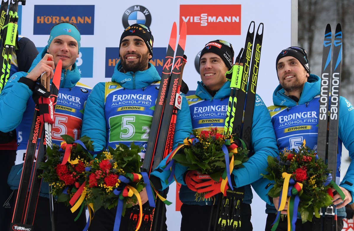 bleux.jpg?resize=412,275 - Martin Fourcade et les bleus signent un quadruplé historique en Biathlon