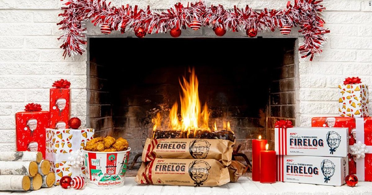 c3 6.jpg?resize=1200,630 - Spice Up Your Christmas Fireplace With Chicken-Scented Fire Logs From KFC