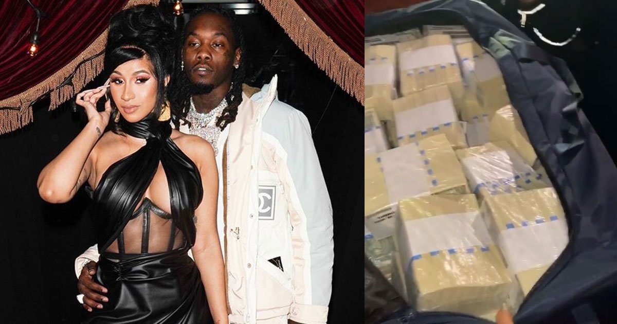 cardi b got slammed for gifting her husband a refrigerator full of 500k for his birthday.jpg?resize=412,275 - Cardi B Gifted Her Husband $500k In Cash For His Birthday