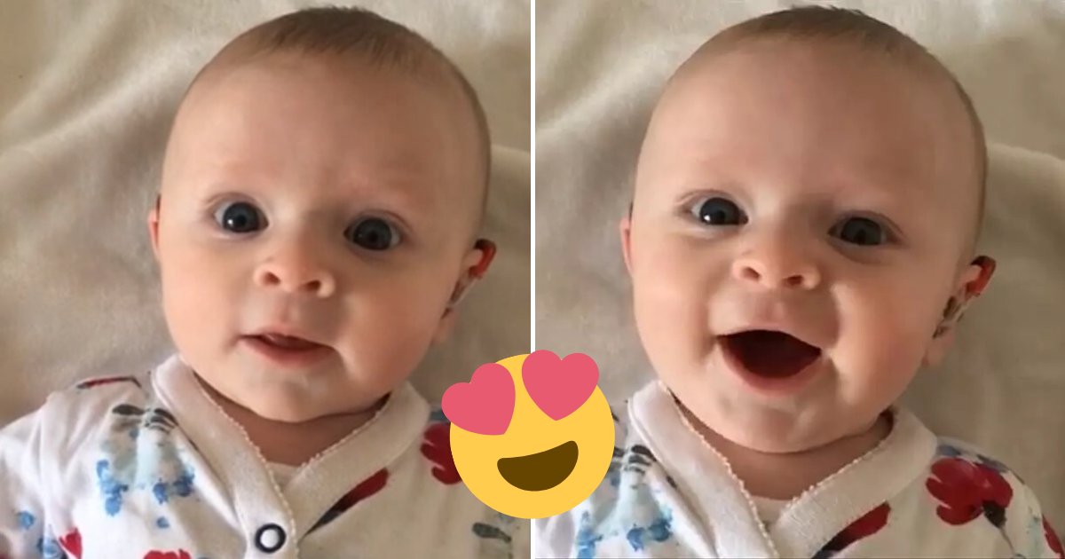 f09fa5b0 1.png?resize=412,275 - Heartwarming Moment Deaf Baby Heard Her Parents' Voices For The First Time