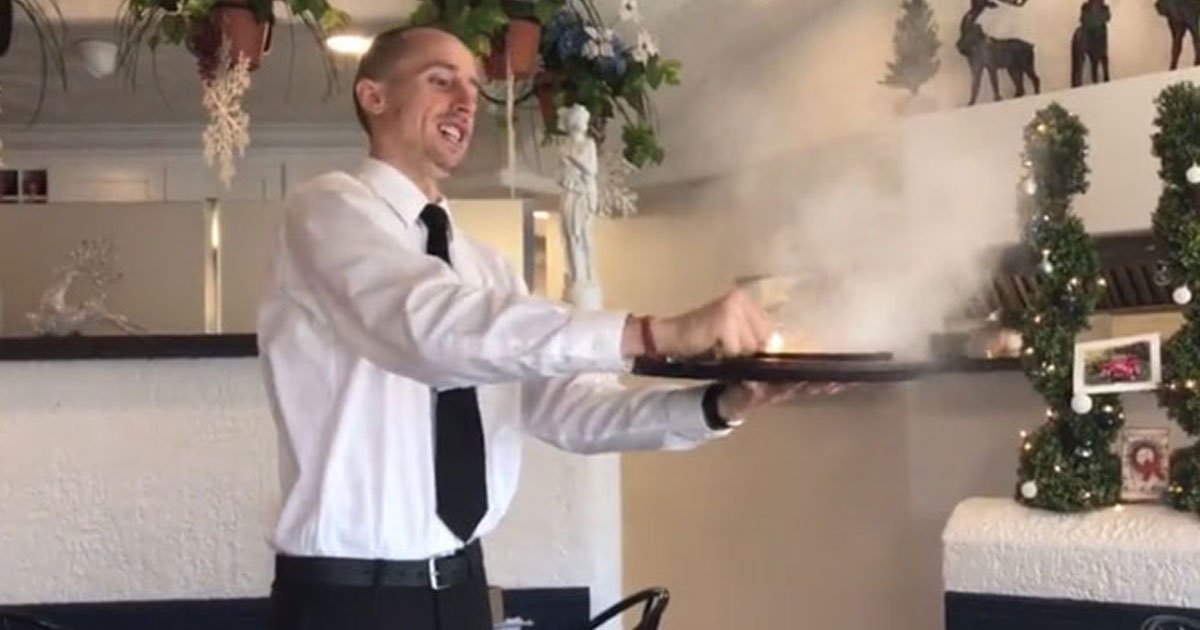 flamming dish.jpg?resize=412,275 - Restaurant Served A Dish In An Interesting Way And Left People Speechless