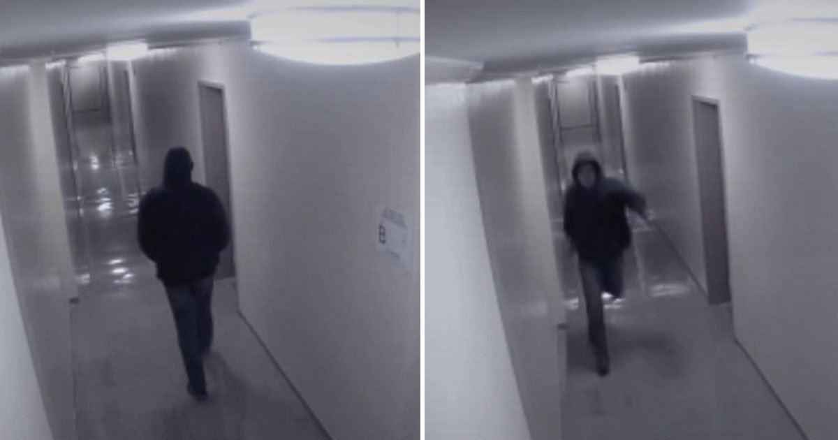 ghost dragging man.jpg?resize=1200,630 - Une caméra de vidéosurveillance montre une silhouette sombre traînant un homme dans un couloir