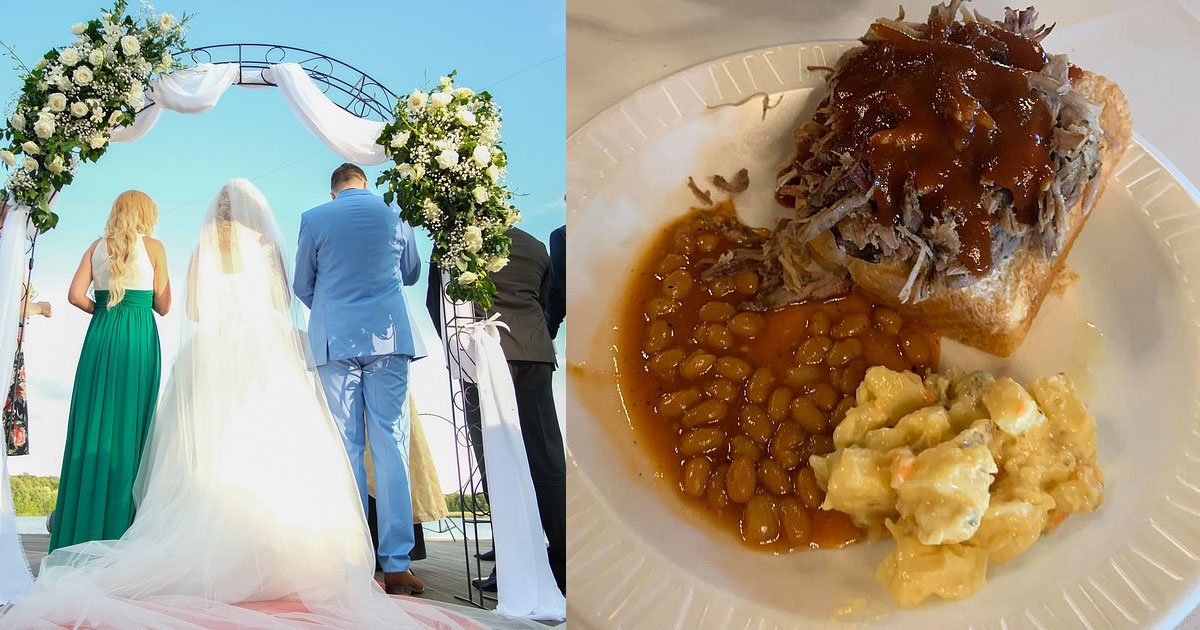 guests left upset after being served baked beans and potato salad at a wedding ceremony.jpg?resize=1200,630 - Guests Left Upset After Being Served Baked Beans And Potato Salad At A Wedding Ceremony