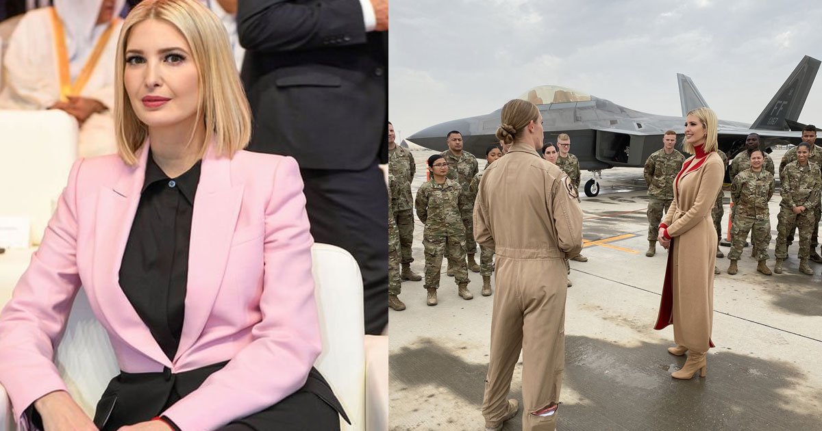 ivanka trump thanked brave men and women who keep america safe during her visit to us military base in qatar.jpg?resize=412,232 - Ivanka Trump Thanked Soldiers For Their Service During Her Visit To US Military Base In Qatar