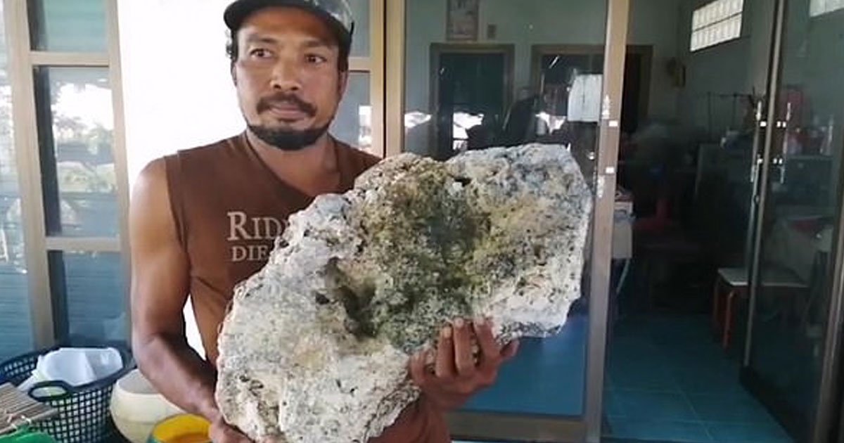 man found lump of whale vomit worth 500000 on a thai beach.jpg?resize=412,275 - A Man Found A Lump Of Ambergris That May Be Worth More Than $600K