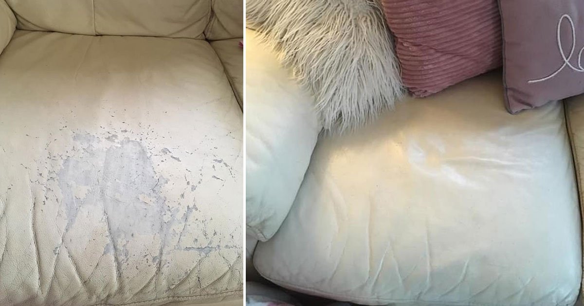 revamped sofa diy trick.jpg?resize=1200,630 - Woman Revamped Her Ten-Year-Old Leather Sofa For Just £10 Using A Clever DIY Trick