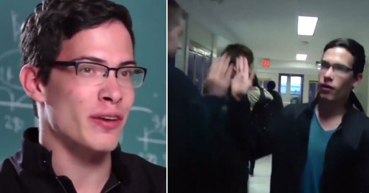 student high fives smile.jpg?resize=412,275 - Student With Cerebral Palsy Makes His Classmates Smile Who Are Struggling In Their Life