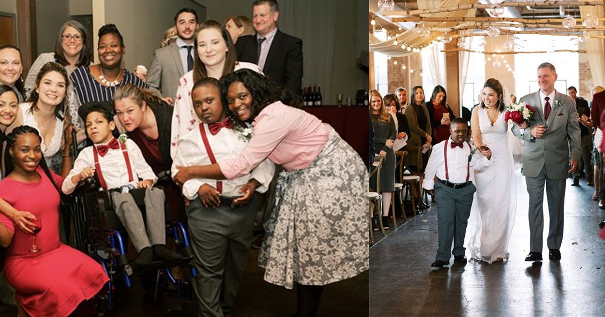 teacher invited her three students with disabilities to walk her down the aisle at her wedding.jpg?resize=412,275 - Special Education Teacher Invited Her Students To Walk Her Down The Aisle At Her Wedding