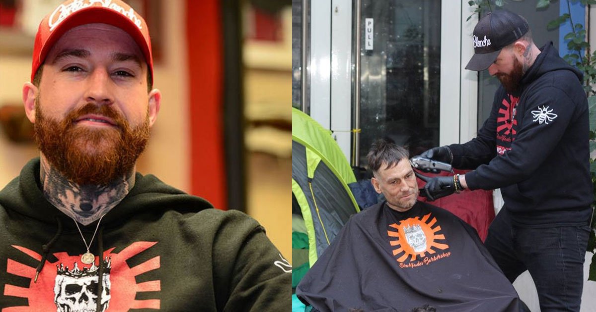 this ex soldier gives free haircuts to homeless people and trains them to work in his shop.jpg?resize=412,232 - A Man Gives Free Haircuts To Homeless People And Trains Them To Work In His Shop