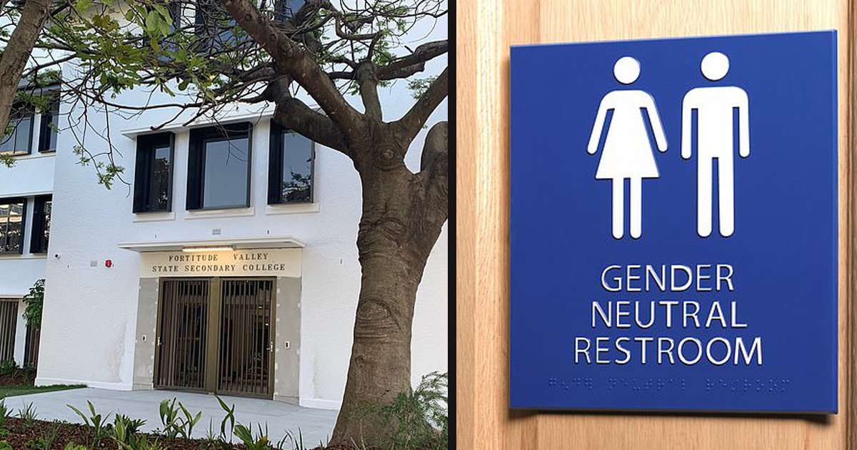 untitled 1 28.jpg?resize=412,275 - Gender-Neutral Bathrooms At A New High School Caused Outrage From Experts And Parents