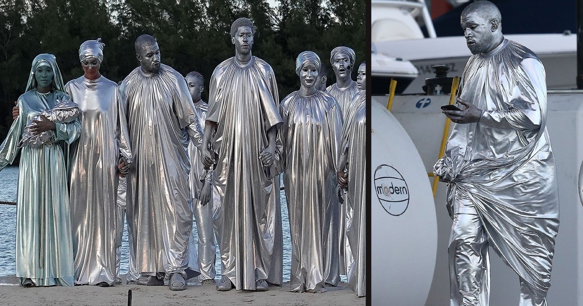 untitled 1 52.jpg?resize=412,275 - Kanye West Was Covered In Silver Body Paint For Opera Performance In Miami