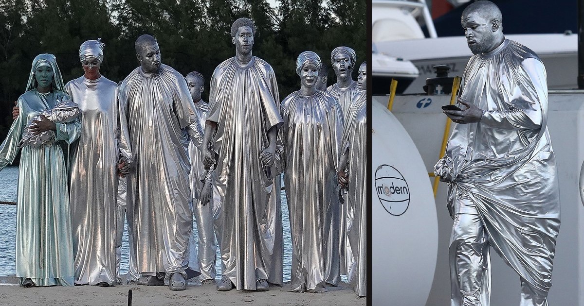 untitled 1 52.jpg?resize=412,232 - Kanye West Was Covered In Silver Body Paint For Opera Performance In Miami