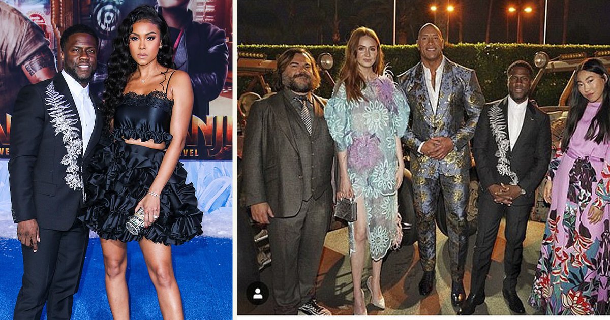 untitled 1 53.jpg?resize=412,232 - Kevin Hart Attended Premiere For His New Film 'Jumanji' In LA - Just Three Months After His Accident