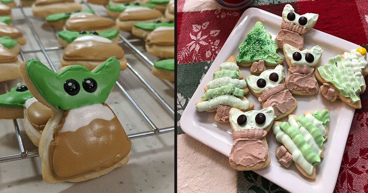 untitled 1 90.jpg?resize=412,275 - 'Baby Yoda' Fan Used The Classic Angel Cookie-Cutter To Make Baby Yoda Shapes