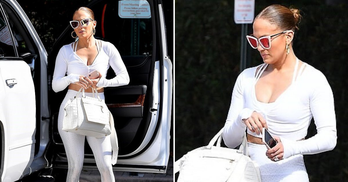 untitled design 2 3.png?resize=1200,630 - Jennifer Lopez, 50, Showed Off Her Stunning Figure In White Leggings