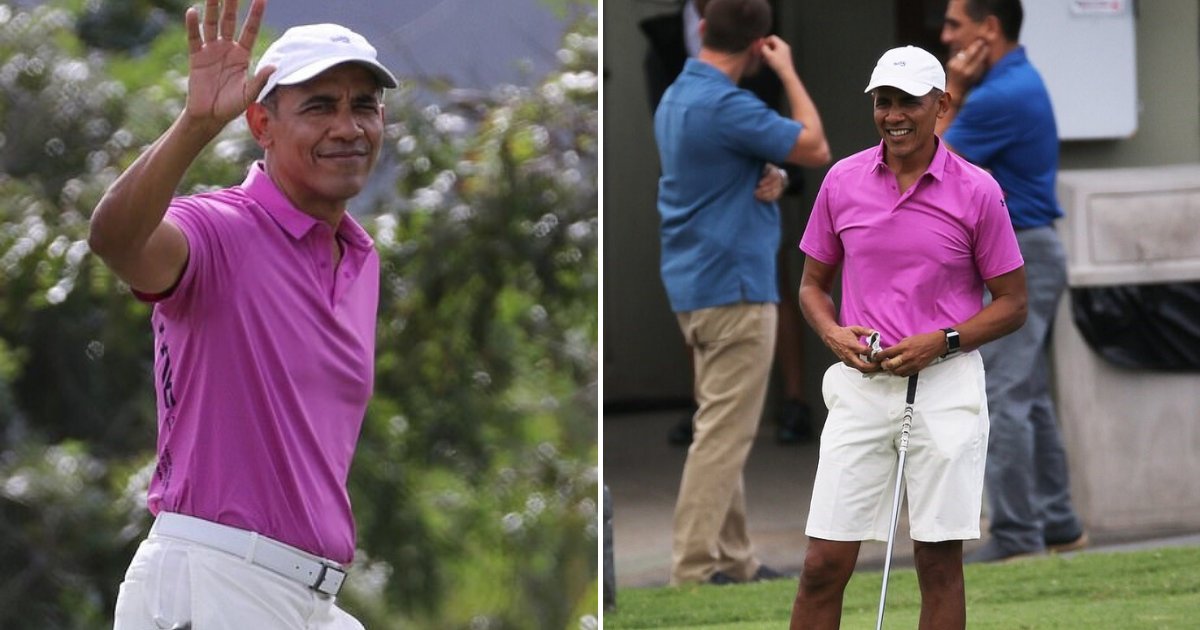 untitled design 36 1.png?resize=1200,630 - Barack Obama Looked Relaxed As He Played A Round Of Golf On Trump's Impeachment Day