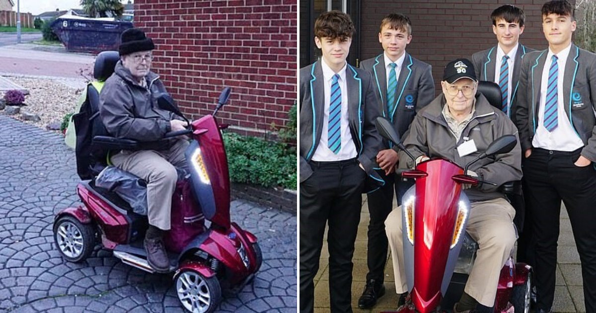 untitled design 95.png?resize=1200,630 - Four Teens Pushed A Senior For A Mile After His Mobility Scooter Broke Down