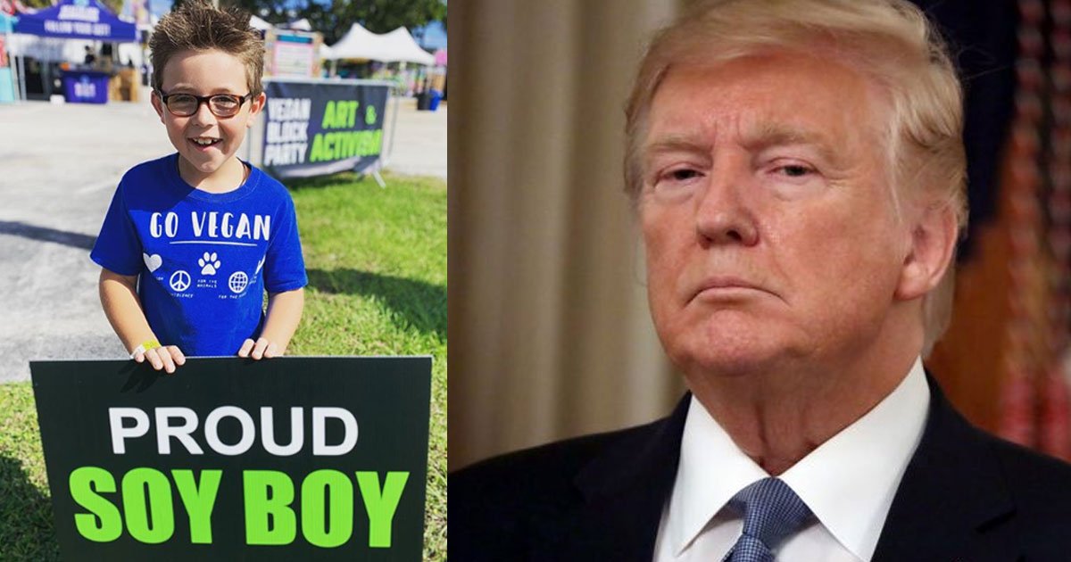 vegan boy will offer 1m donation to veterans if president trump goes vegetarian for a month.jpg?resize=412,275 - A Boy Offered $1M Donation To Veterans If President Trump Goes Vegan For A Month